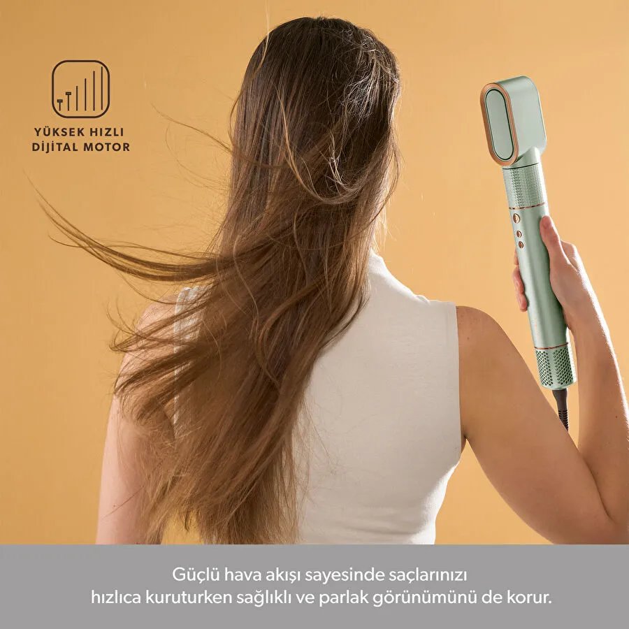 Homend Hairmony 4606H Saç Şekillendirme ve Kurutma Seti Su Yeşili