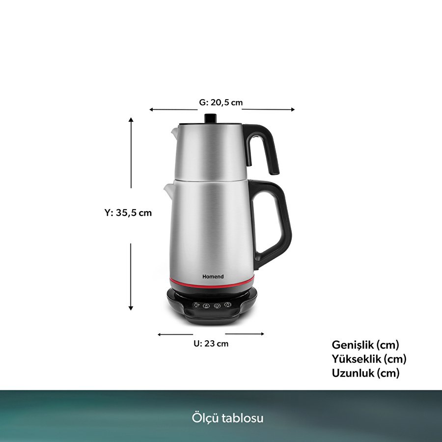 Homend Royaltea 1708H Dokunmatik Konuşan Çay Makinesi