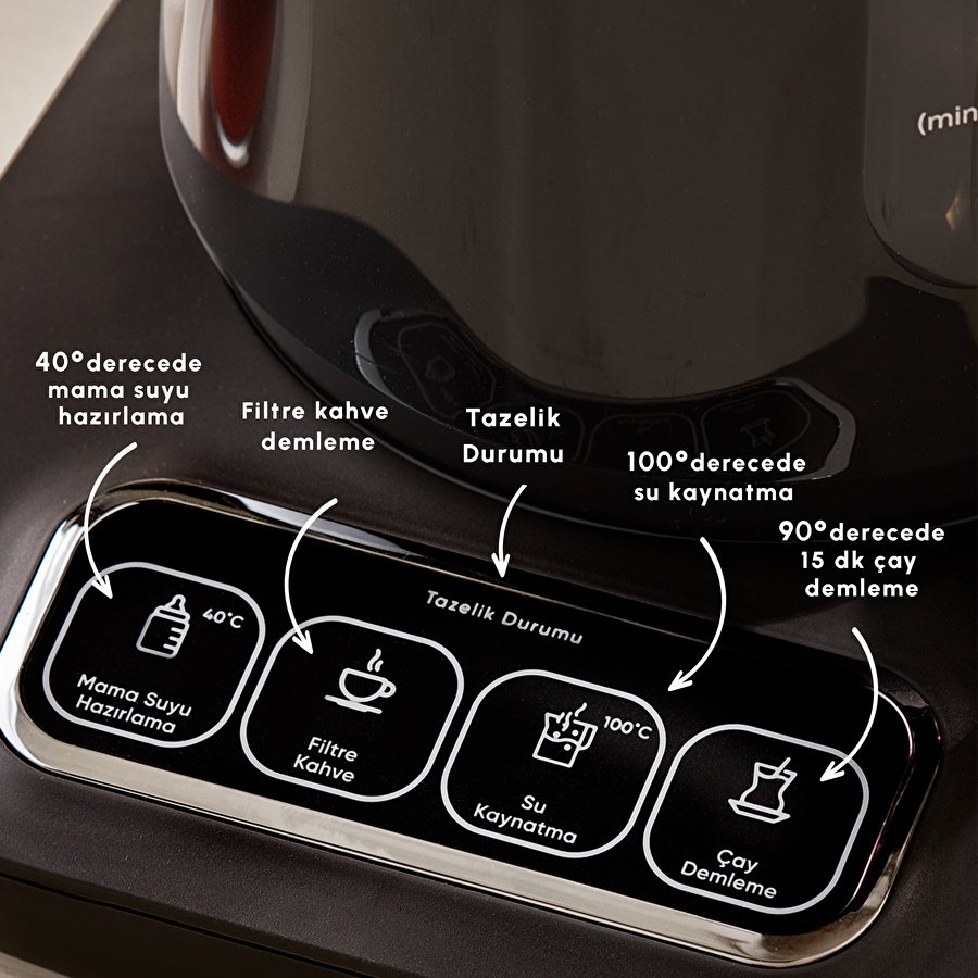 Karaca Çaysever Robotea Pro Connect 4 in 1 Konuşan Cam Çay Makinesi Rosegold