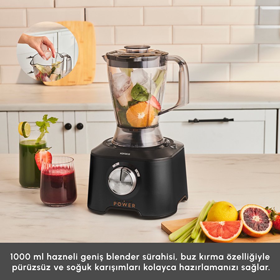 Karaca Mastermaid Power Multifunctional 10 in 1 Mutfak Robotu 2000W Black