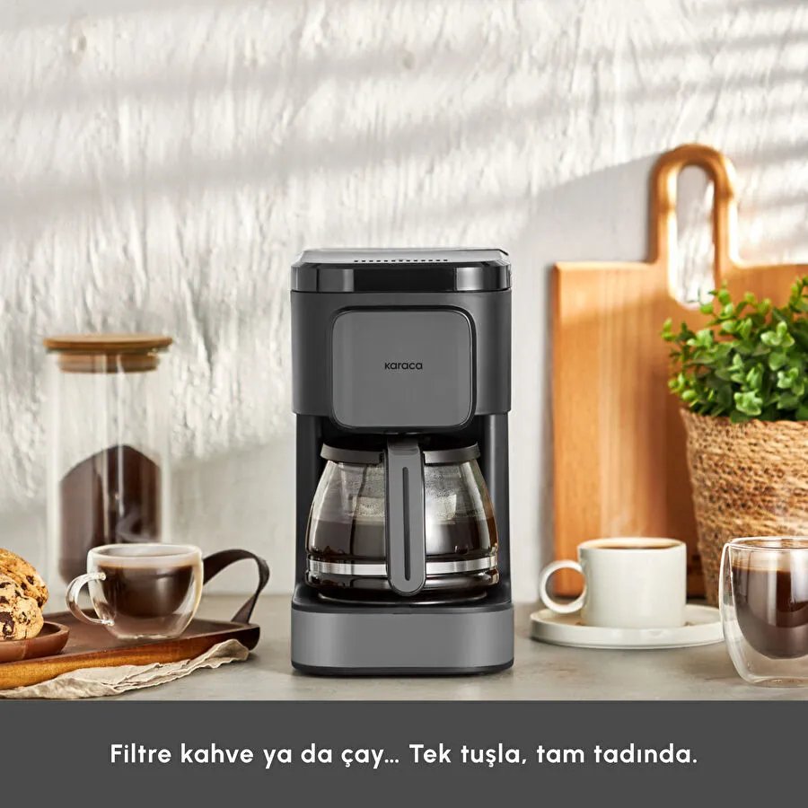 Karaca Just Coffee Aroma 2 in 1 Filtre Kahve Makinesi Space Gray