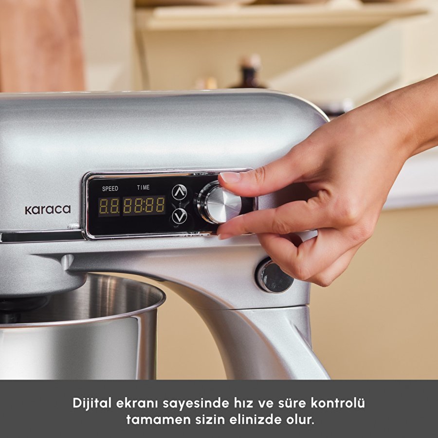 Karaca Maestro Artisan Döküm Hamur Yoğurma Makinesi Ultra Sessiz 6 Litre Silver