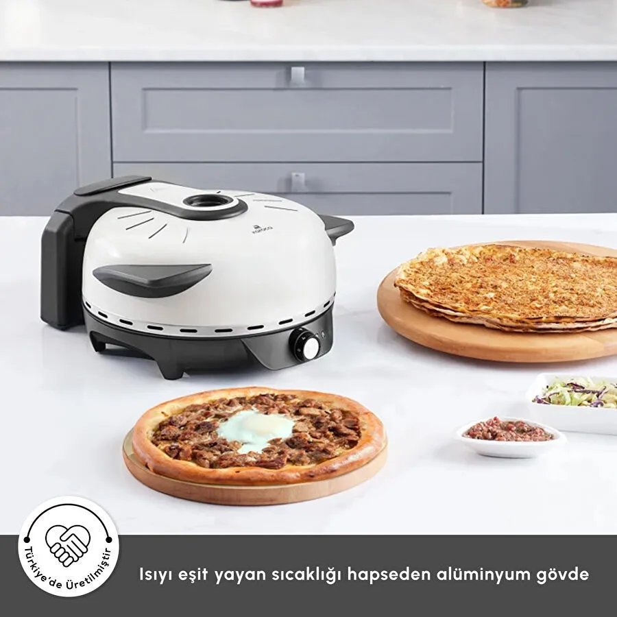 Karaca Gastro 10 in 1 Pizza Pide Lahmacun ve Tandır Ekmeği Makinesi Biodiamond Soft Cream