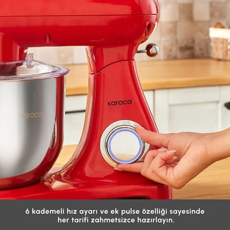 Karaca Powercast Chef Döküm Stand Mikser Red Mutfak Şefi 1800W 6,2 Lt