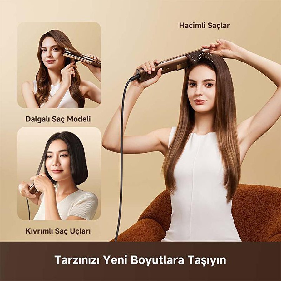 Dreame Aero Straight Şarjlı Saç Düzleştirici, Altın