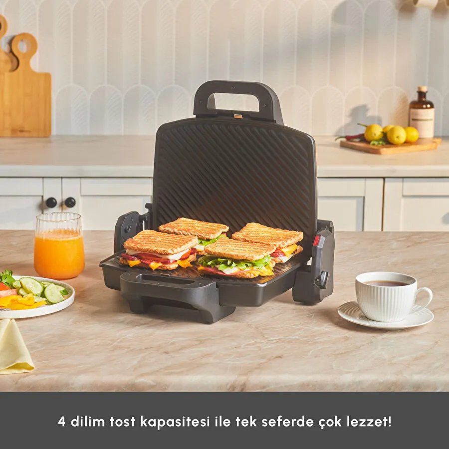 Emsan Future Essential Tost Makinesi Matte Black 1800 W