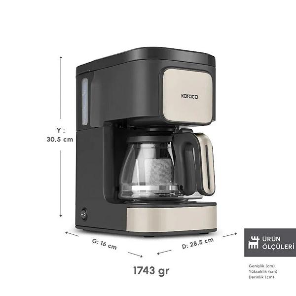 Karaca Just Coffee Aroma 2 In 1 Filtre Kahve ve Çay Demleme Makinesi Bej