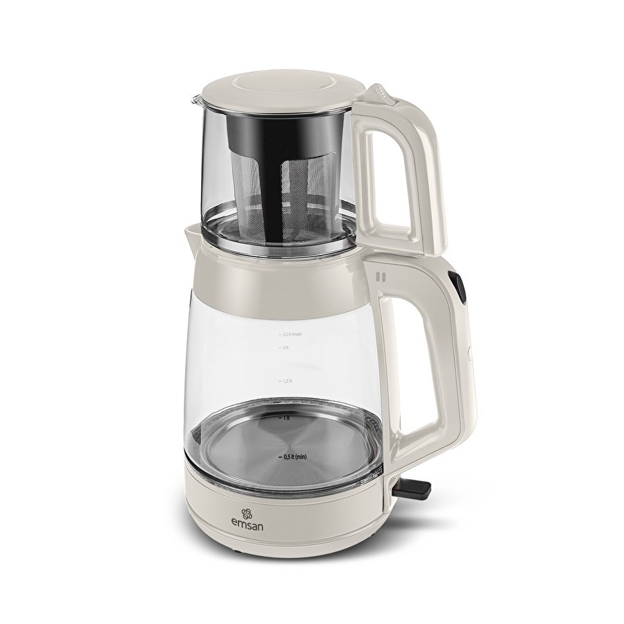Emsan Glass Tea XL 2 in 1 Cam Çay Makinesi ve Kettle Starlight