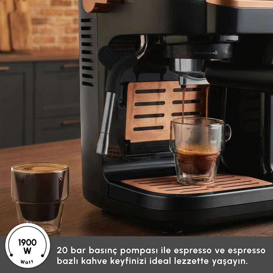 Karaca Hatır Perfetto Espresso ve Türk Kahvesi Makinesi Copper
