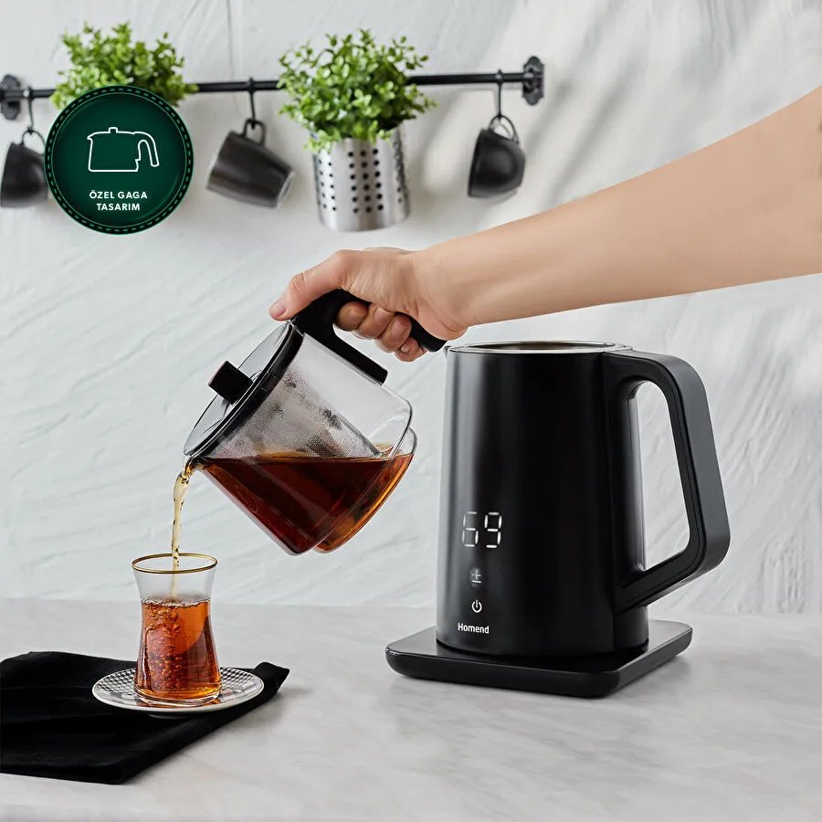 Homend Royaltea Cooltouch 1795H Dokunmatik El Yakmaz Gövdeli Paslanmaz Çelik Konuşan Çay Makinesi