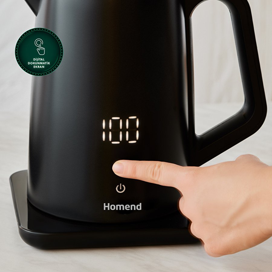 Homend Royaltea Cooltouch 1795H Dokunmatik El Yakmaz Gövdeli Paslanmaz Çelik Konuşan Çay Makinesi