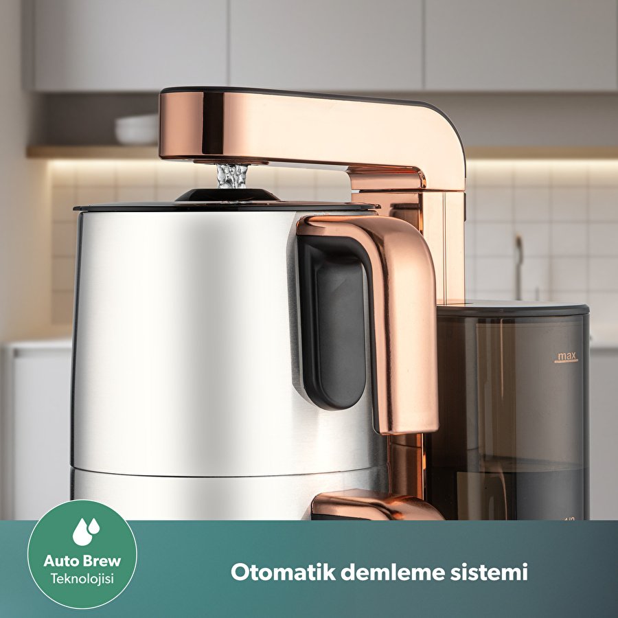 Homend Teabot 1785H Konuşan Otomatik Çay Makinesi Bakır
