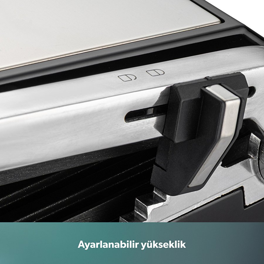 Homend Grilliant 1366H Inox Gövdeli Çıkarılabilir Döküm Plakalı Tost ve Izgara Makinesi