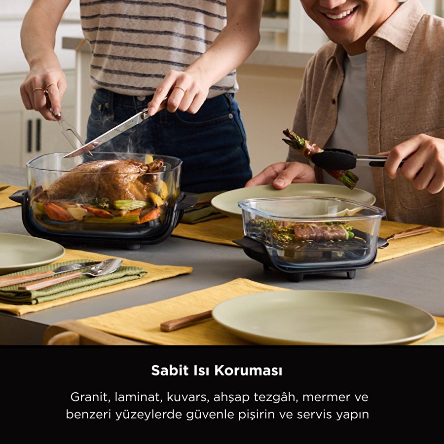 Ninja Crispi 4 in 1 Taşınabilir Cam Hazneli Pişirme Sistemi - Sage Green