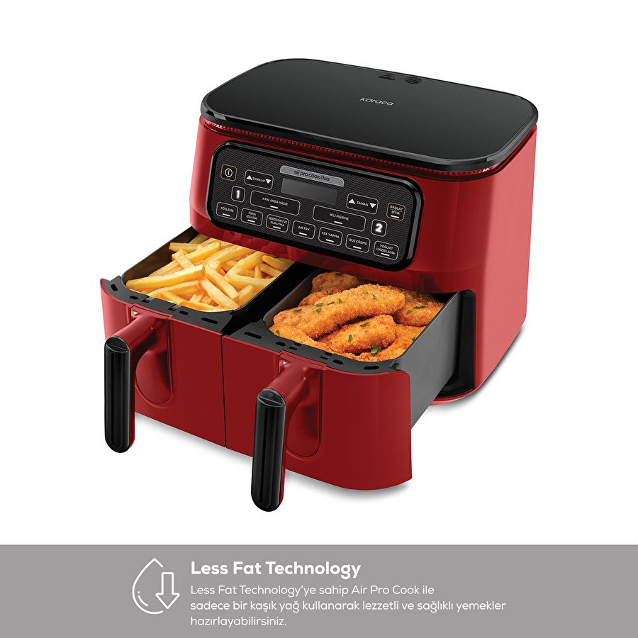 Karaca Air Pro Cook Duo Köz XXXL Airfryer Ruby 8L