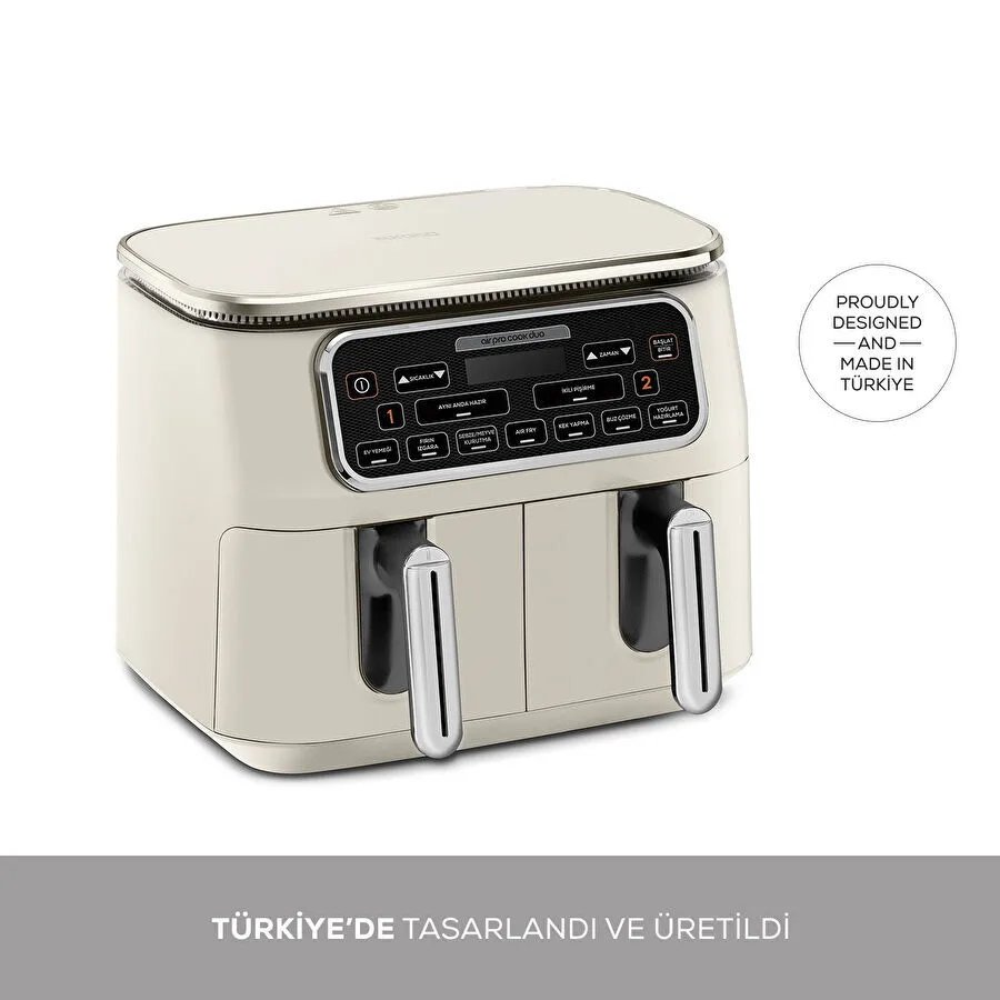 Karaca Air Pro Cook Duo Ev Yemeği XXXL Airfryer Starlight 8L