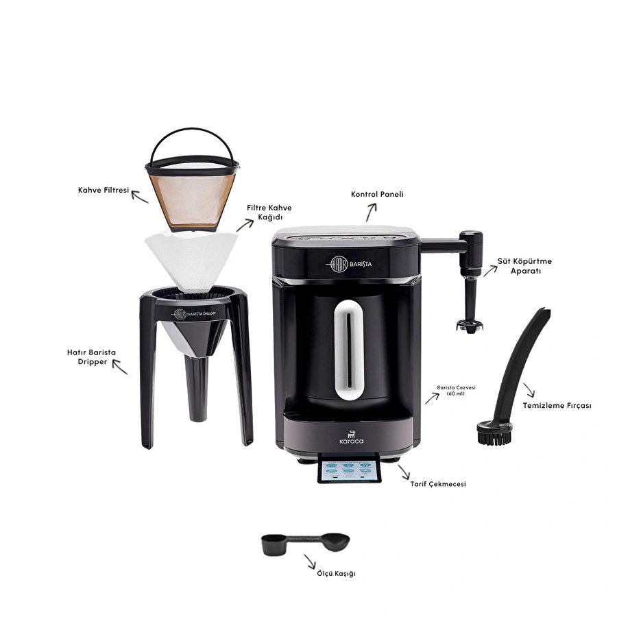 Karaca Hatır Barista Latte ve Türk Kahve Makinesi Pearl White