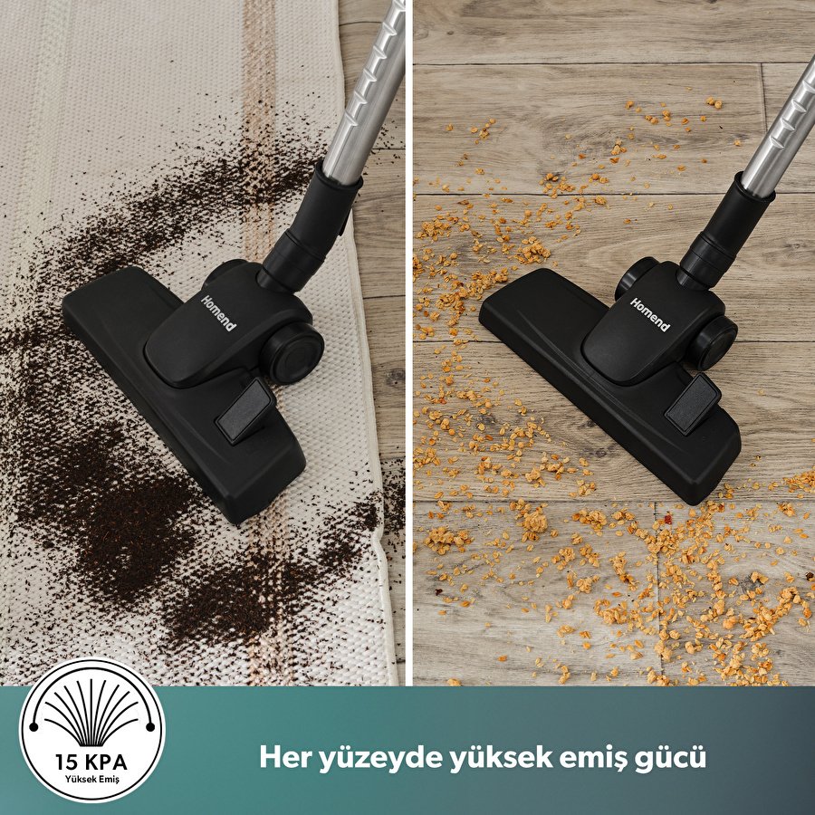 Homend Dustroyer 1255H Yatay Süpürge Mor Siyah