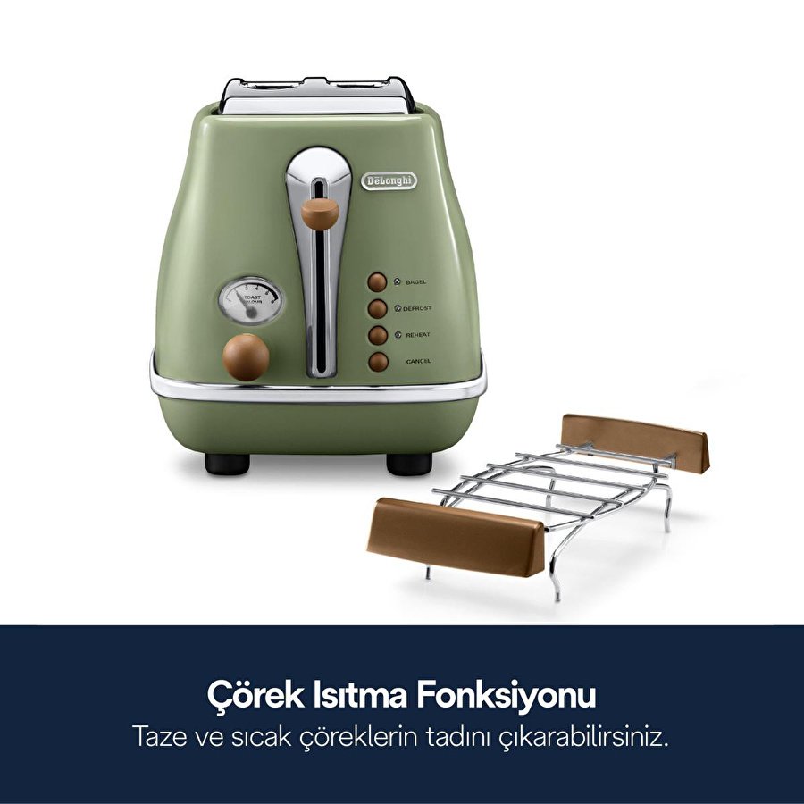 Delonghi Icona Vintage, Ctov2103.gr Ekmek Kızartma Makinesi|