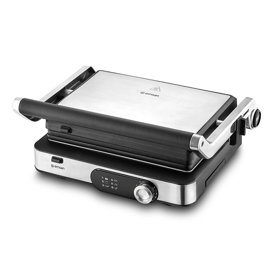 Emsan Grillmaster Inox Döküm Izgara ve Tost Makinesi 6 Dilim Kapasiteli