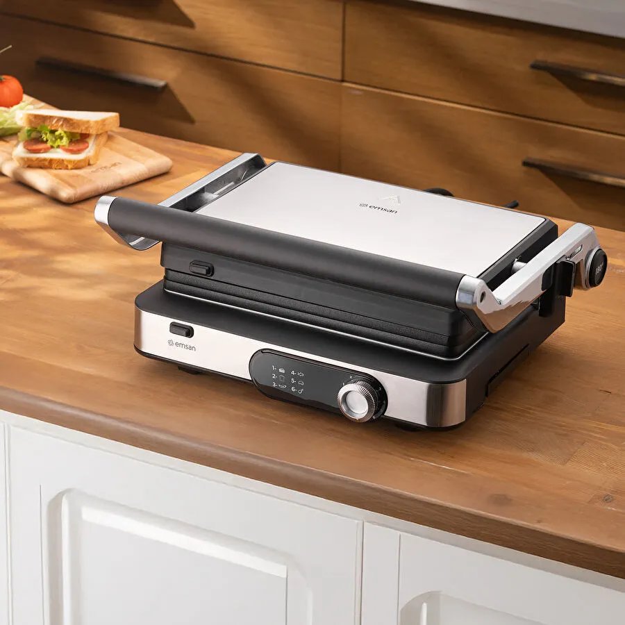 Emsan Grillmaster Inox Döküm Izgara ve Tost Makinesi 6 Dilim Kapasiteli