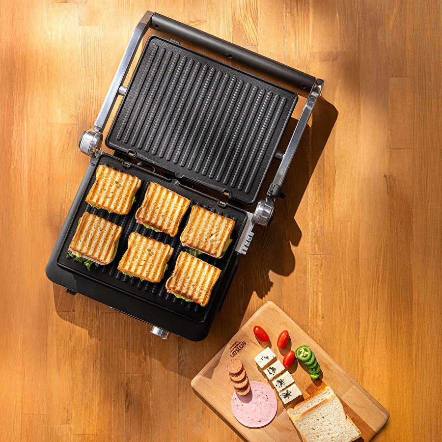 Emsan Grillmaster Inox Döküm Izgara ve Tost Makinesi 6 Dilim Kapasiteli