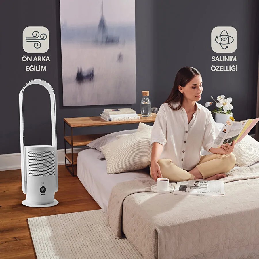 Homend O-zone 9004H Akıllı Hava Temizleyicisi (Bladeless Fan)