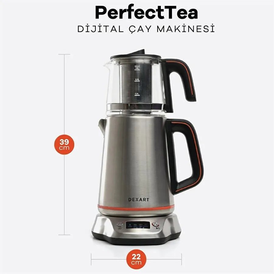 Dexart Perfecttea Dijital Çay Makinesi Paslanmaz Çelik