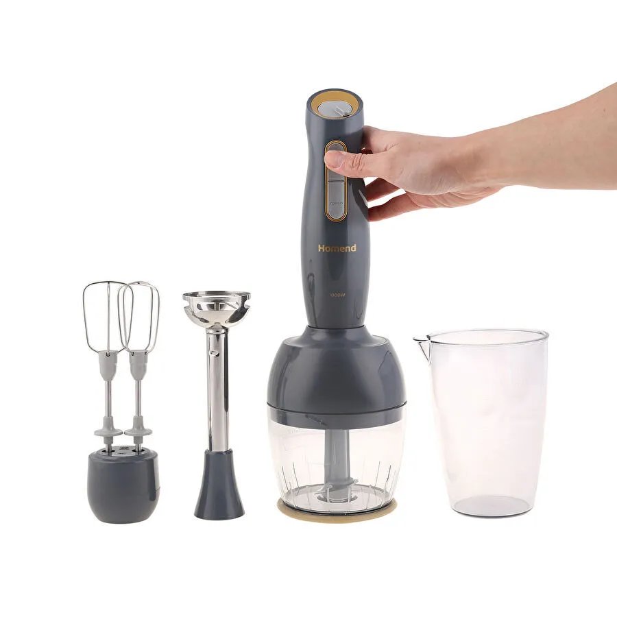 Homend Handmaid 1962h Blender Set Antrasit Gold 1000W
