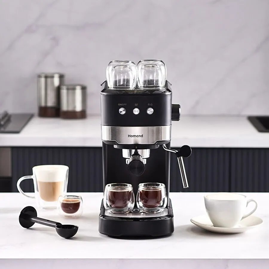 Homend Coffeebreak 5011H Süt Köpürtücülü, 15 Bar Basınçlı Espresso Makinesi 1100W 1,2L