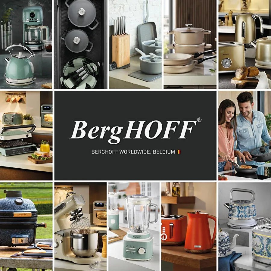 Berghoff Gem Royal Margery 1.7 Litre Sarı Siyah Desenli Su Isıtıcısı