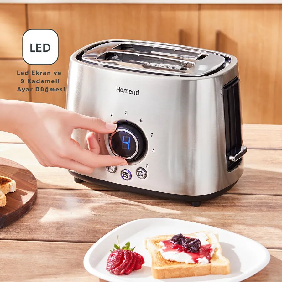 Homend Breadfast 1502h 2 Dilim Kapasiteli Ekmek Kızartma Makinesi