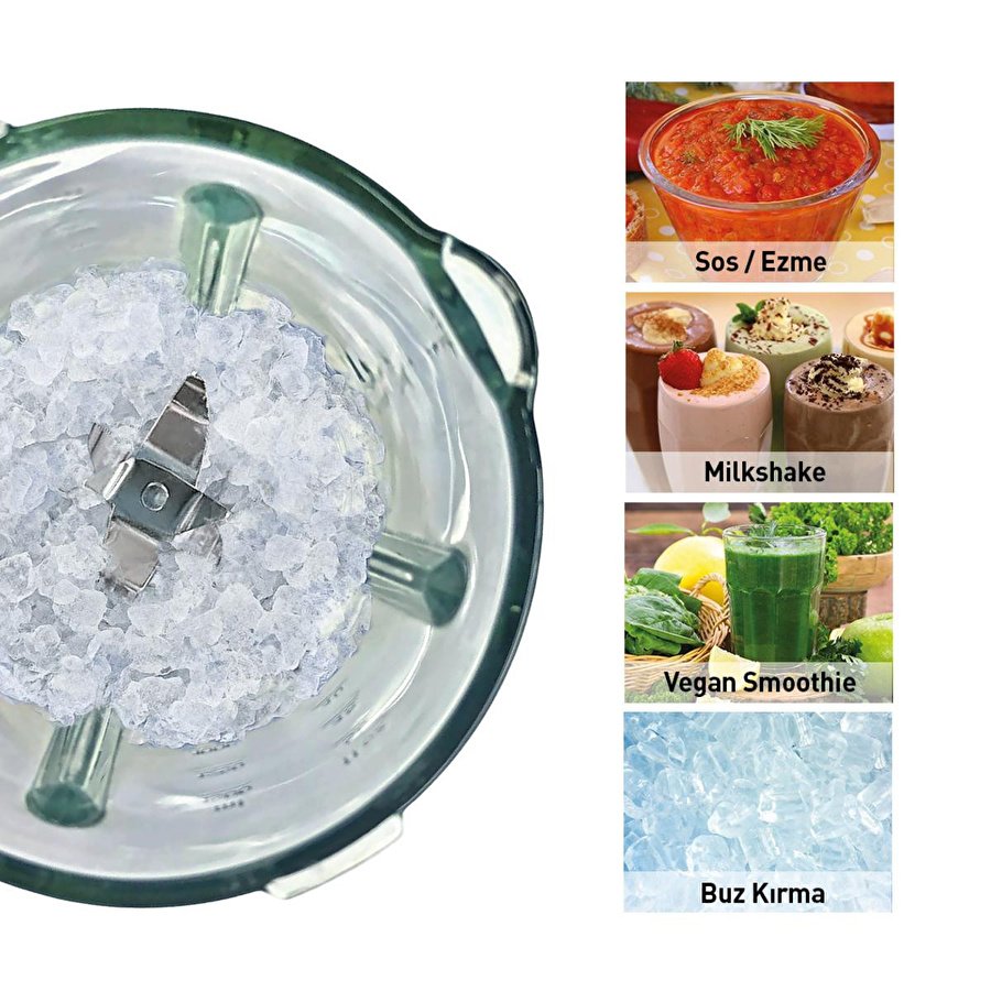 Berghoff Gem Retro 1500 W Masaüstü Blender – 1,5 L Cam Hazne, Titanyum Bıçak, Bakır AC Motor | Krem
