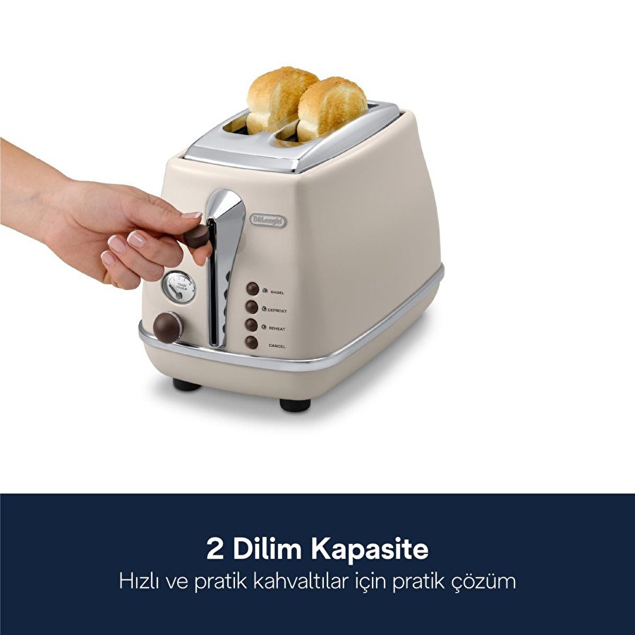 Delonghi Icona Vintage, Ctov2103.bg Vintage Ekmek Kızartma Makinesi