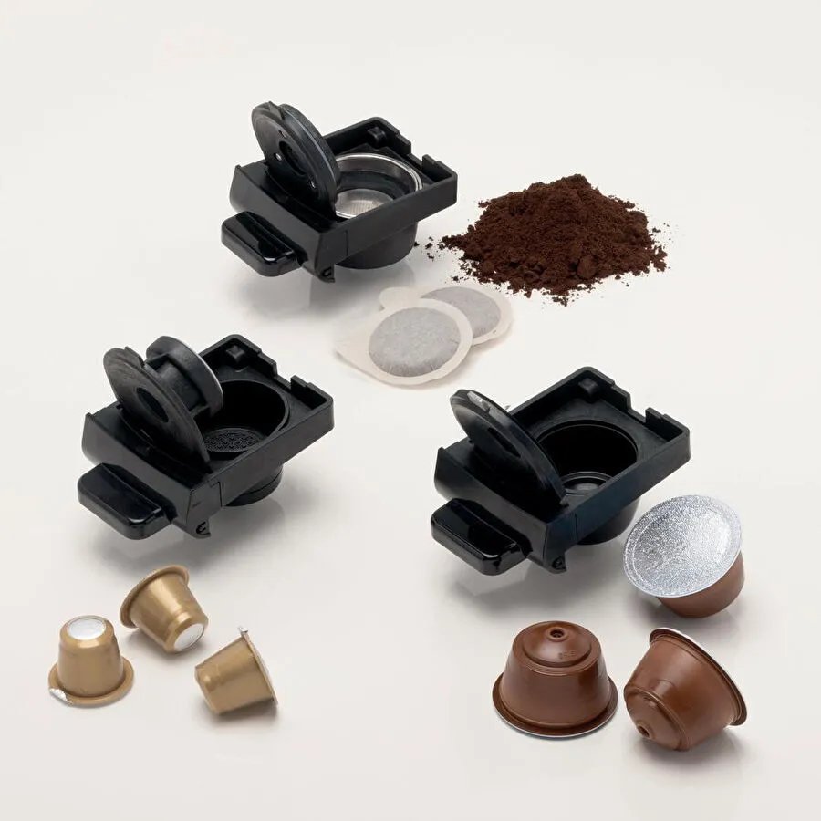 Ariete Çok Fonksiyonlu Kapsül, Pod Ve Öğütülmüş Kahve 4in1 Espresso Makinesi Siyah 1304/11