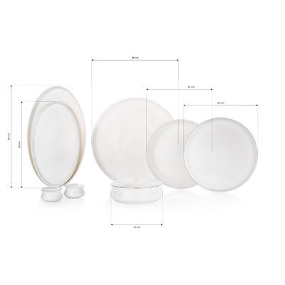 Schafer Superfine Bone Lumiere Yemek Takımı 56 Parça-Platin