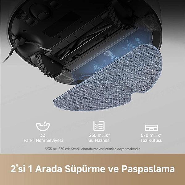 Dreame F10 Robot Süpürge Beyaz, 13.000pa Emiş Gücü
