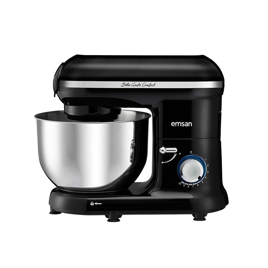 Emsan Bella Gusto Comfort Kıyma Çekme Aparatlı Hamur Yoğurma Makinesi Siyah 1300W 5,5L