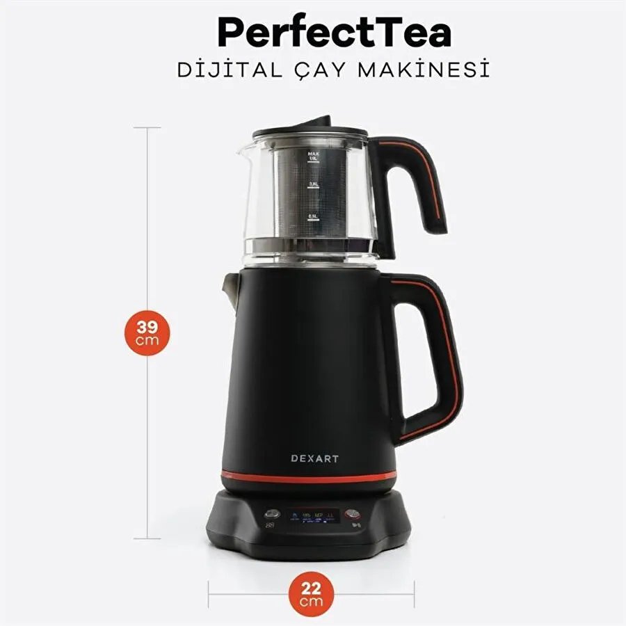 Dexart Perfecttea Dijital Çay Makinesi Siyah