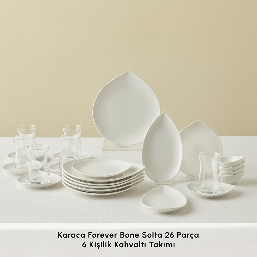 Karaca Forever Bone Solta 26 Parça 6 Kişilik Kahvaltı Takımı