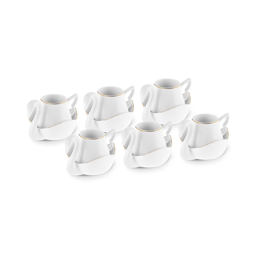 Karaca Swan 6 Kişilik Kahve Fincan Takımı 90 ml