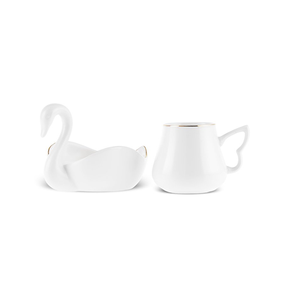 Karaca Swan 6 Kişilik Kahve Fincan Takımı 90 ml
