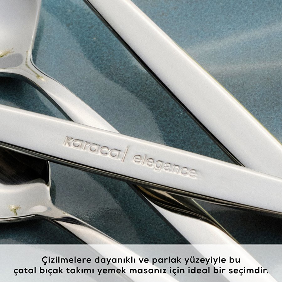 Karaca Red Carpet Collection Elegance New Thor V2 Platin 12 Kişilik 84 Parça Çatal Kaşık Bıçak Takımı