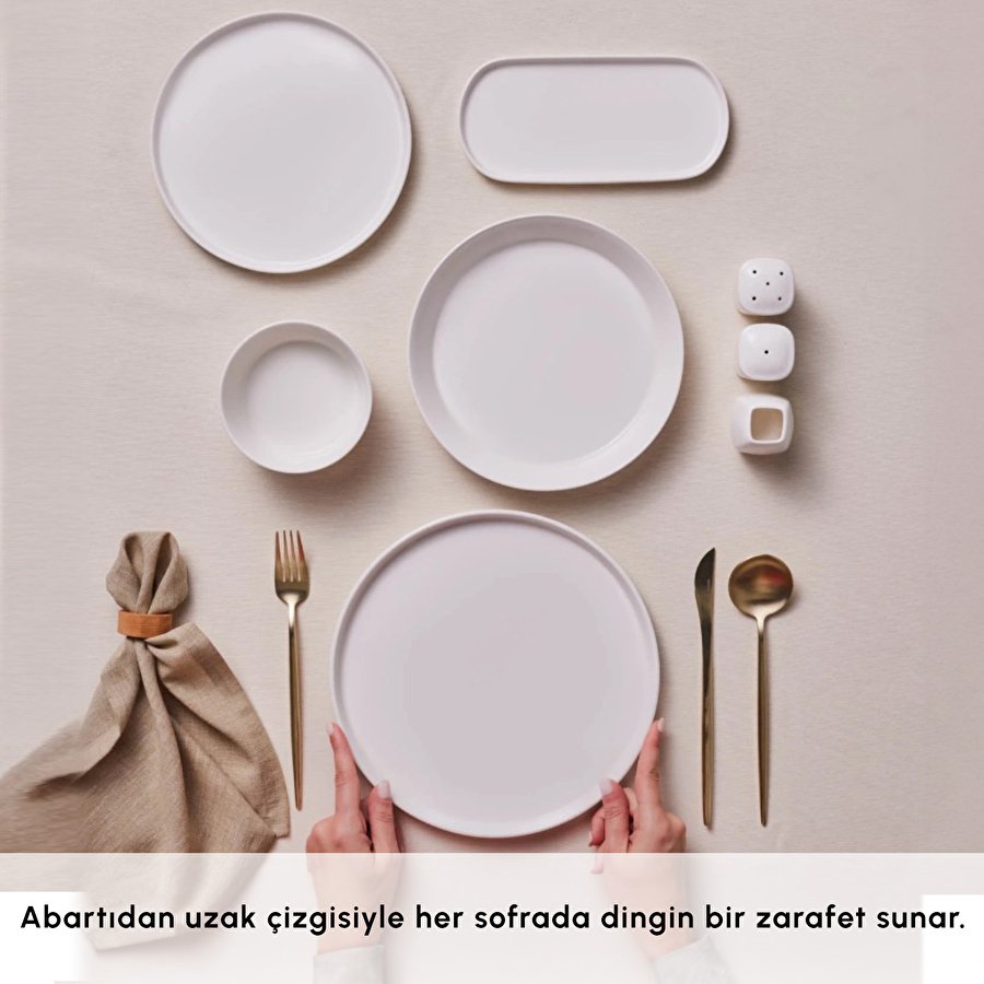 Karaca Forever Bone Bomo 53 Parça 12 Kişilik Yemek Takımı