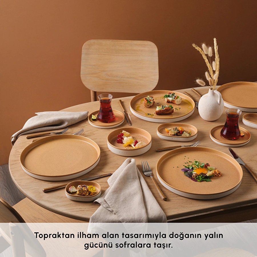 Karaca x TURK Fatih Tutak Earth Collection 26 Parça 6 Kişilik Kahvaltı Seti