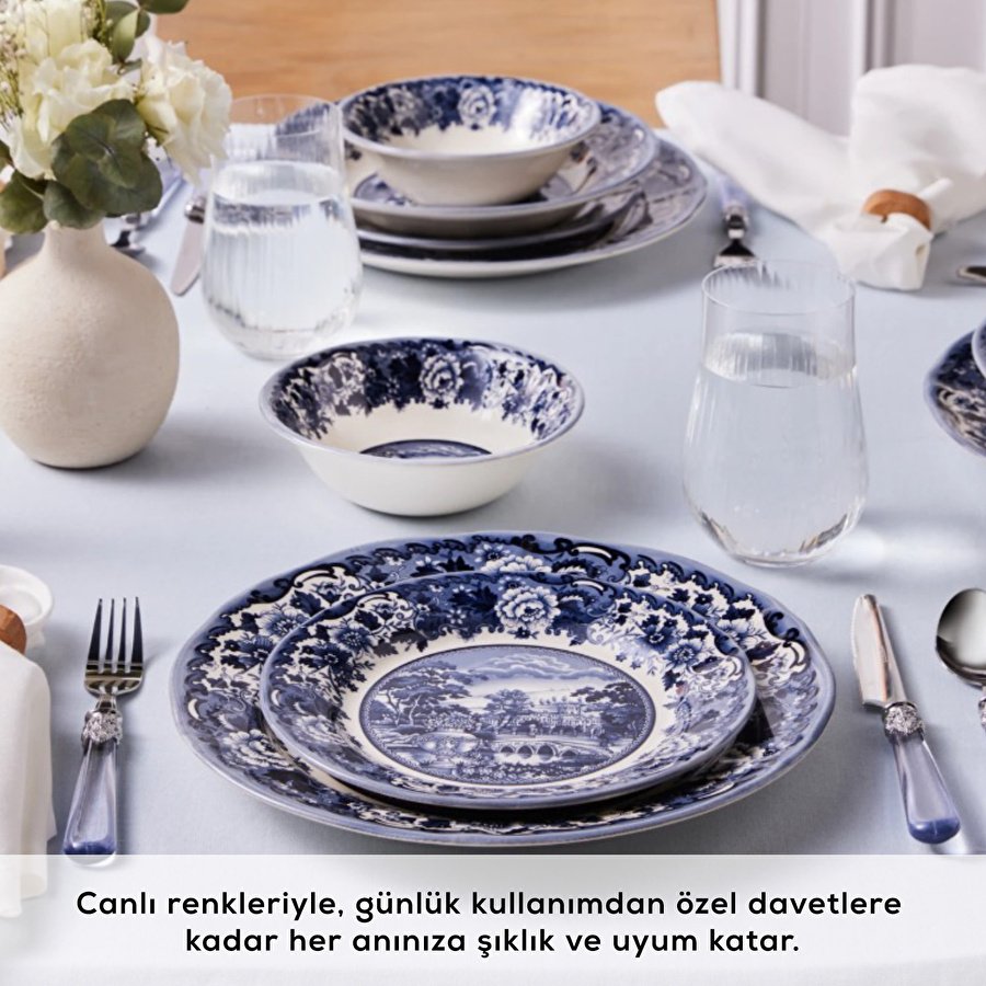 Karaca Old Town 24 Parça 6 Kişilik Yemek Takımı