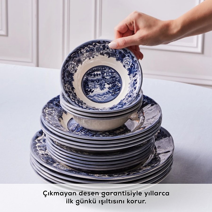 Karaca Old Town 24 Parça 6 Kişilik Yemek Takımı