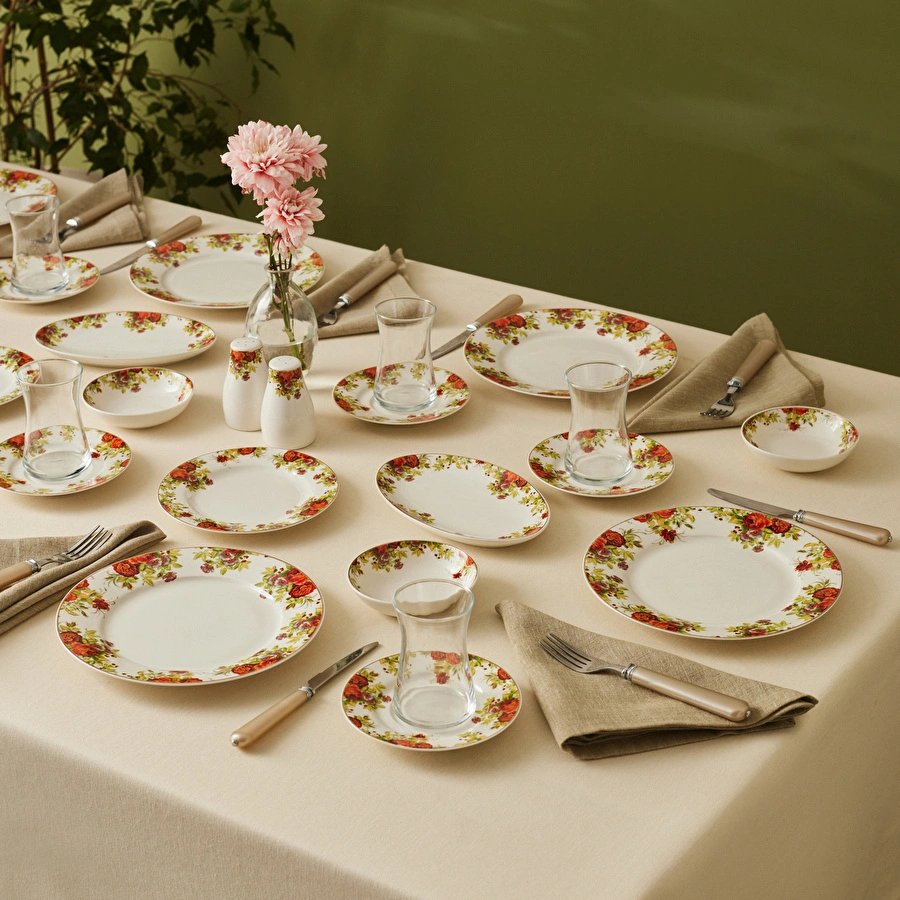Karaca Elegance Bone Montebello 60 Parça 8 Kişilik Yemek Takımı