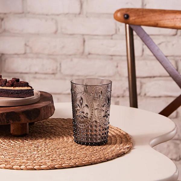 Karaca Moise Su Bardağı Akrilik 400 Ml Antrasit