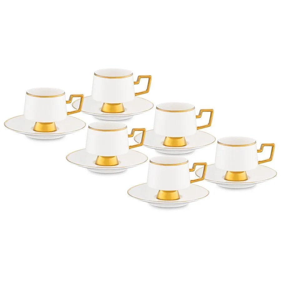 Jumbo Ellmore Gold 6 Kişilik Kahve Fincan Takımı